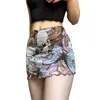 Skirts Women Mini Skirt Flower Bottoms Sexy Slim Fit Summer Bodycon For Casual Party Club