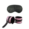 NXY Sex Vuxen Toy Mask Bondage Games Kit med Flirt Feather Slave Fetish BDSM Handbojor Leksaker för Kvinnor Par Exotiska Y Tillbehör 1225