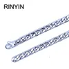 6/8 / 12mm Personalizar Comprimento Mens de Alta Qualidade Aço Inoxidável Colar Calça Chain Chain Moda Jewerly