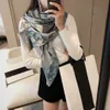 2022 Brand Scarf Womens Senior Silk Wool Shawls Modna turystyka miękki projektant luksusowy szalik Długie drukowanie cztery sezony 237J