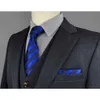 Grön Blue Red 160cm 63 "Extra Long Mens Slips och Ficka Square Silk Luxury Tie För Bröllopsgåva Formell Man