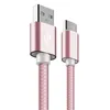 Hoge kwaliteit 2A 1M 1,5 m 2m 3m Type C USB Micro 5pin Kabels Alleegily Nylon Gevlochten stofkabeldraad voor Samsung HTC LG Adnroid -telefoon PC mp3