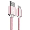 2a 1m 1,5 m 2m 3m legering Nylon flätad tyg USB -typ C -mikrokablar för Samsung S6 S7 S8 S9 S10 Obs 8 9 10 HTC