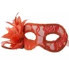 Masques de fête d'Halloween, masque pour les yeux en dentelle et plumes, avec fleurs, pour femmes et filles, accessoires de mascarade de fête d'anniversaire, de carnaval