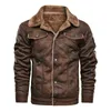 Mäns Jackor Vinter Militär Jacka Män Tjock Varm Vintage Chamois Man Motorcykel Outwear Suede Chaqueta Hombre Storlek M-3XL