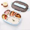 3/4/5 Grid Portable Leakproof Lunch Box Compartments Stainless Steel Lunchbox Office School Kids Bento Picnic Food Container 210709