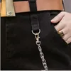 Black Mid Skirts With Chain High Wiast Office Lady Pockets Split Denim Skirt Woman 2021 Arrival In Stock