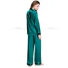 Kvinnor Silk Satin pyjamas pyjamas Set Sleepwear Loungewear U.S.S6, M8, M10, L12, L14, L16, L18, L20 S ~ 3XL Plus storlek 210831