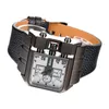 Orologi da polso 2021 Stilista di moda Marca OULM 3364 Cinturino in pelle da uomo di alta qualità Orologi Giappone Movt Orologio da polso rettangolare al quarzo casual