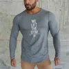 Muscleguys Fitness Fitness с длинным рукавом футболка для мужчин бренд одежда вскользь спортивные залы футболки мужской тонкий подходит для стрижки осенью мышца футболка 210421