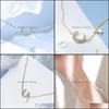 Bangle Bracelets Jewelry Sier Plated Girlfriend Zirconia Moon Star Romantic Bracelet Women Female Birthday Gift Drop Delivery 2021 Orjnc