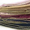 Schals 10 teile/los Luxus Kristall Kette Chiffon Hijab Schal Phantasie Stil Mode Plain Schal Wraps Echarpe Muslimischen Foulard Kopftuch
