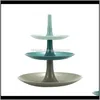 Hooks Rails Threelayered Cake Stand Tray Treeshaped Fruit Dessert Snack Plate For Home El Restaurant Cupcake Storage Holder Pfe7Q Ixkgx