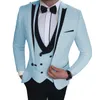 Thorndike Новый мужской свадебный выпускной костюм белый slim fit tuxedo men formal business come Костюмы 3pcs set