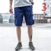 Cor sólida cor casual calça coreano praia tendência cinco verão 210420