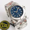 Gf A17318101C1A1 A2824 Automatisk mens Klocka 43mm Blue Dial Stick Markörer Rostfritt Stål Armband Super Edition Eta Klockor Puretime A37B2