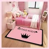 3D Pink Princess Carpet Kids Room Bedroom Cartoon Girl Area Rugs Nordic Living Large Home Decorative Floor Mat 210626