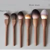 1Pcs European Vintage Wood Handle Makeup Brush Set High Quality Loose Powder Blush Foundation Brush Super Soft Theatre Makeup 20107079362