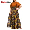 Plus Size Party Dress Africano Vestidos para Mulheres Nova Bazin Riche Estilo Africano Roupas Graciosa Senhora Imprimir Cera Roupas WY5564 210408