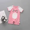 Lato Noworodek Baby Krótki Rękaw Romper Boys Girls Cute Cartoon Totoro Drukuj Baby Romper Bawełniane Maluch Ubrania Kombinezon Piżama G1221