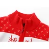 Mudkingdom jultröja cardigan barn stickade renkläder baby boys zip up tröja kappa 210615