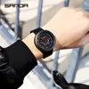 Wristwatches SANDA Design Mens Watches Fashion Quartz Watch For Men Leather Straps Men's Wristwatch Casual Sport Relojes Para Hombre 1043