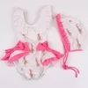 Baby Girl Beautiful Swimming Wear Suits Flamingo Ice Cream Bear Giraffe Cute Print Swimwear Children Swimsuits E10002