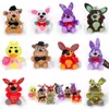 플러시 장난감 Freddy Fnaf 인형에서 5 박 25cm 25cm 5 박 Freddy Fazbear Mangle Foxy Bear Bonnie 박제 동물 크리스마스 선물