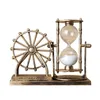 Dekorativa Objekt Figuriner Vintage Ferris Wheel Hourglas Vackert skrivbord Utsökta Sandglas Inredning för hemmakontor