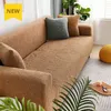 Hochwertiger, rutschfester Sofabezug für Wohnzimmer, Beige, Set, Braun, Stretch, I-Form 211116