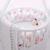 Ocean Delivery 4 Strand Knit Pasgeboren Kinderbed Beddengoed Kussen Hek Weave Knot Braid Infant Cradle Crib Protector Rail Baby Playpen Bumper Kussen Ins Decor YL0343