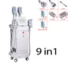 5 Cryo مقابض الدهون تجميد آلة التخسيس cryolipolysis التجويف RF فراغ السيلوليت تخفيض شفهية معدات التجميل البليون مع رئيس ذقن مزدوج