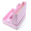 Boîtes de rangement Bacs Simple Pliage Bureau Organisateur Dessin animé Papeterie Maquillage Maquillage Cosmetic Box Couleur DIY Random