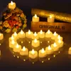 Flameless Led Tealight Candles Battery Operated Light Love Heart Shaped Candle for Romantic Wedding Party Valentine Decorations