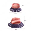 Весна Летние Родитель-Детский Рыбак Шляпа Американский флаг Печатные Детские Шляпы Младенческие Мальчики Девочки Ведро Крышки Солнца Шляпы для детей