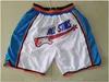 Star All Team Basketball Just Shorts Don Sport Wear Pocket Zipper Pantaloni della tuta Uomo - 1996 1997 03 Anno Rosso Blu Western Ea2702