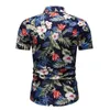 Mäns Blommor Allt Över Print Beach Hawaiian Shirt Sommar Kortärmad Casual Button Down Schong Man Holiday Party Camisa Hawaiana 210522