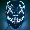 Maschera di Halloween Led Light Up Funny Masches The Purge Election Year Great Festival Cosplay Costume Forniture Maschera RRA43311729805