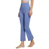 Pantaloni a vita alta da donna a vita alta con piede largo Nude Yoga Pantaloni larghi da palestra Abbigliamento da donna Pantalone sportivo Fitness Dance Rhyme Pantaloni svasati