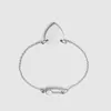 Women Heart Letter Link Chain Bracelet Bangle Adjustable 16-21cm Fashion Jewelry Accessories Gift for Love Friend