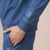 Herbst Sonder Denim Blau Farbe Sweatshirts Männer Plus Größe Raglan Hülse Hoodies Hohe Qualität Pullover 210813