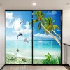 Window Stickers Electrostatic Frosted Glass Sticker Toilet Light Transmission Opaque Bathroom Door Privacy Shading Sea View