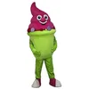 Festivalklänning Grön Glass Mascot Kostym Halloween Jul Fancy Party Dress Cartoon Character Pass Carnival Unisex Vuxna Outfit