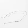 Sublimering tom termisk transter halsband designer smycken diy hjärtblad hängsmycken silver pläterad orm kedja julfest för kvinnor män choker halsband