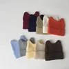 Berretti Autunno Inverno Bambino Cappello di lavoro a maglia Versione coreana Carino berretto in corno per ragazzo Ragazza Berretti Cappelli Bambini Pografia Cofano 1-2 anni