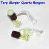 Hookahs 20mm Mini Quartz Terp Slurper Bangers Silikon Nektar Rökning Nagel med glas marmor Pearl Pill Domeless Nails Bubble Carb Caps