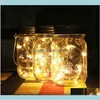 Novità Articoli Decor Home Solar Powered Mason Jar Coperchio Fai da te Led Fairy String Party Decor Luce per luci da giardino Indoor Ljjk1530 Drop Del