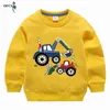 Enfants Pull Bébé Garçons Dessin Animé Imprimé Pull T-shirt Filles Casual À Manches Longues Coton Tops Enfant Sport Tricots Vêtements 211201