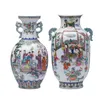 Vasos jingdezhen porcelana vaso pintado mão pastel figura retro cerâmico estilo chinês sala sala de estar arranjo ornamentos