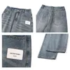 Men's nostalgic washed jeans straight street clothing retro loose hip hop designer 0124